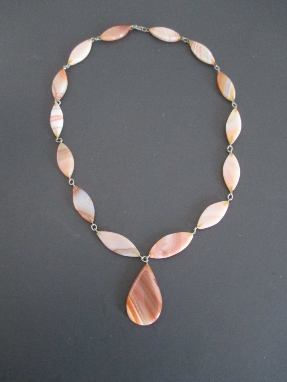 Vintage Agate Slice Necklace Pendant